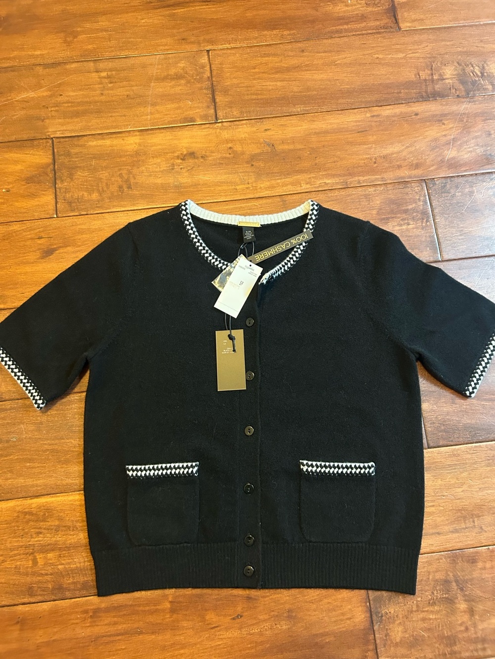 cashmere short sleeve sweater